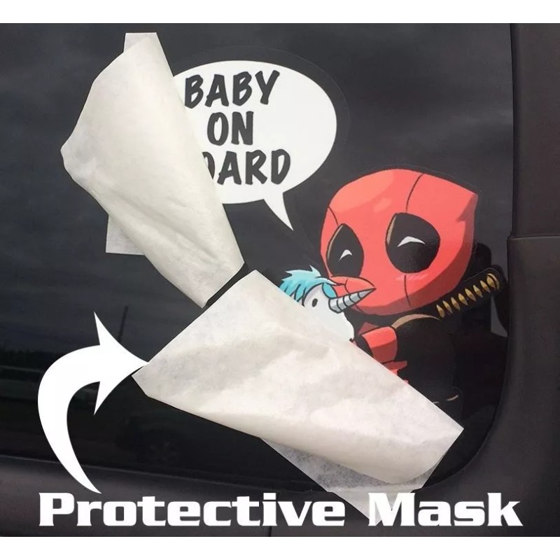 Avery Hi-Performance Deadpool Baby On Board Decal Bumper Sticker Dead