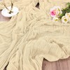 AUAUY Cheesecloth Table Runner, Pack of 6 Beige Cheesecloth Table