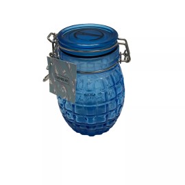 Contained Art Grenade Storage Jar - Blue Glass 100mL
