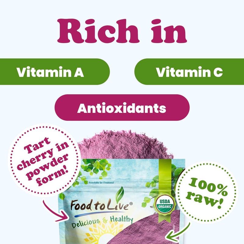 Food to Live Organic Cherry Juice Powder, 4 Ounces –