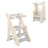 Foldable Toddler Tower, Toddler Kitchen Step Stool Helper, Height-Adjustable Foldable