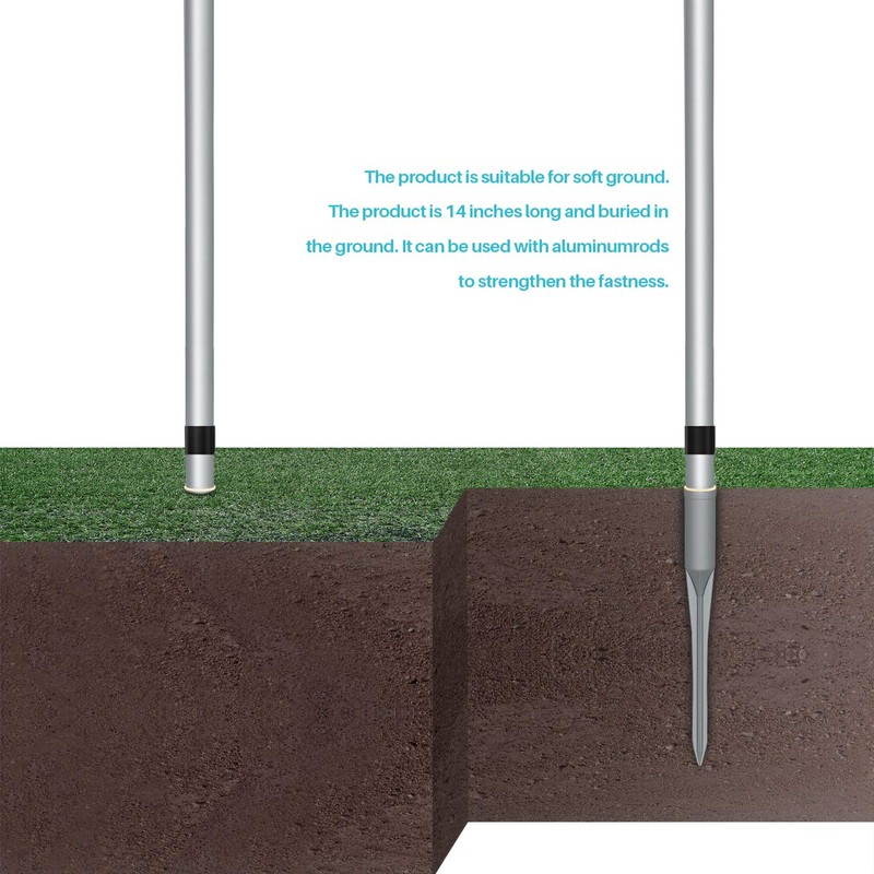 Coarbor Post Pole Ground Spikes Stakes 1-5/16'' Inner Diameter Round
