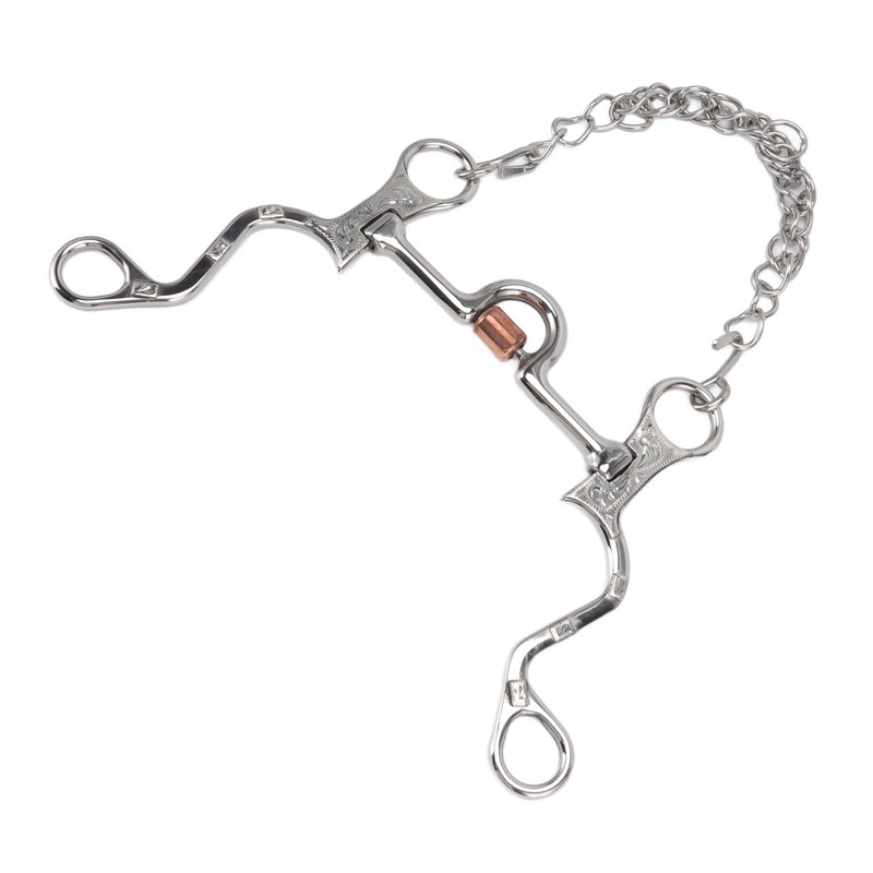 120mm Horse Mouth Snaffle with Chain Stainless Steel Horse Bit