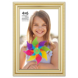 Langdon House - 4x6 Gold Picture Frame - Contemporary Frame - Wall Mount or Table Top - Prosperity Collection