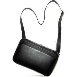 BLUE SINCERE SHB12 Men's Shoulder Bag, Genuine Leather, Open Cloth, Large Capacity, Cross-body One-Shoulder Sacoche, Leather Bag, Bag, royal black