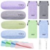 LZYMSZ 4 Sets Glasses Case, Portable Canvas Hard Case Glasses