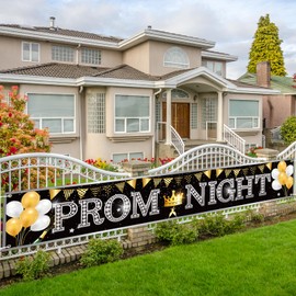 Landifor Large Prom Night Banner 9.8 * 1.6Ft Class of 2024 Party Banner Prom Night Banner Congrate Grad 2024 Decoration for High School College Graduation Celebration Ceremony Party Decor