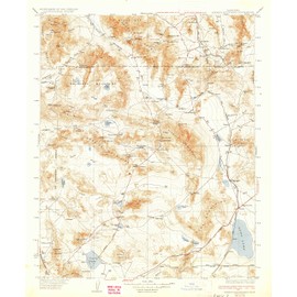 YellowMaps Avawatz Mountains CA topo map, 1:250000 Scale, 1 X 1 Degree, Historical, 1933, Updated 1974, 19.8 x 16.4 in - Polypropylene