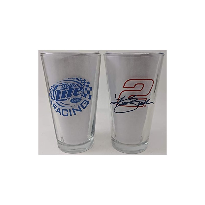 Miller Lite Racing #2 Kurt Busch Pint Glass Set