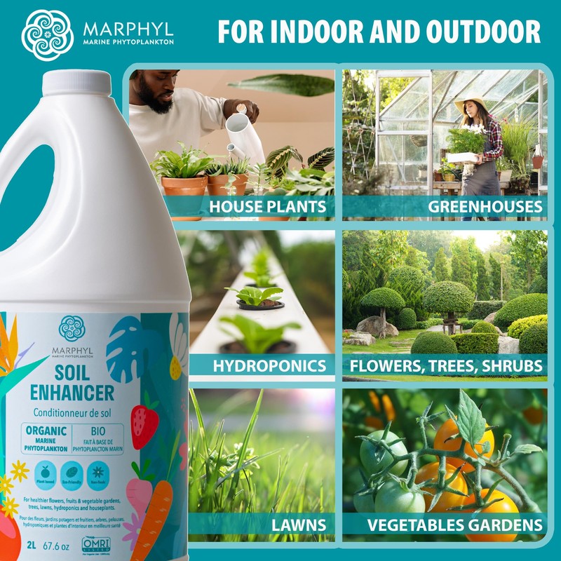 MARPHYL Plant Fertilizer Houseplants and Garden - Marine Phytoplankton Soil
