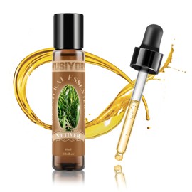wusiyork Vetiver Essential Oil 10ML - 100% Pure and Natural Therapeutic Grade Oils for Aromatherapy Diffuser - 0.34 Fl Oz/Vetiver