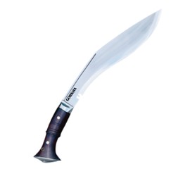 Gorkha Kukri Knife With Leather Cover – Full Tang Cold Carbon Stainless Steel Blade, 17 IN Tactical Machete (Horn Handle) – Includes 2 Small Knives – Perfect for Outdoor, Hiking, Survival & Adventure