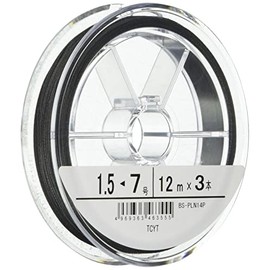 SHIMANO Harris Spin Power Taper Strand EX4 PE, 36.4 ft (12 m) x 3 Pieces, 1.5-7 Black, PL-N14P Fishing Line