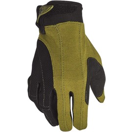 Speed and Strength Brat Textile Leather Women's Street Motorcycle Gloves - Olive/Black/Small