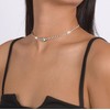 IQPDYV Rhinestone Heart Choker Necklace for Women Dainty Crystal Heart