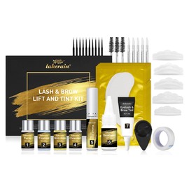 Lash Lift Kit - Eyebrow Lamination, Professional Eyelash & Brow 2 IN 1 Perm Set, Eyebrow lift Kit, Fuller & Thicker Brows Suitable for Salon & Home Use, Lasts For 4-6 Weeks (BLACK)