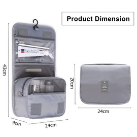 Hanging Travel Toiletry Bag,Wash Bag Portable Make Up Bag for Women,Large Capacity Cosmetic Bag Perfect for Travel/Daily Use