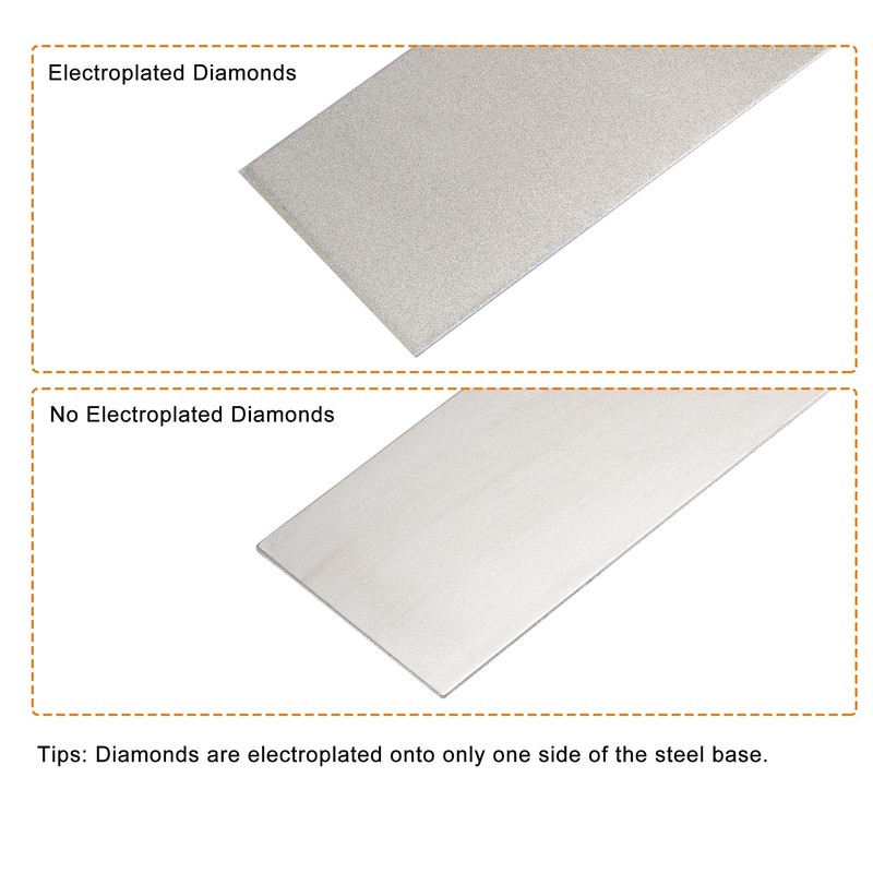 sourcing map Diamond Whetstone Sharpening Stone, 170mm x 75mm 180