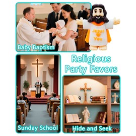 ALKB ALKB 60 Pcs Little Jesus Figures - Mini Jesus Love You Figurines Toys in Bulk, Hide and Seek Religious Party Favors for Sunday School Baptism Gifts