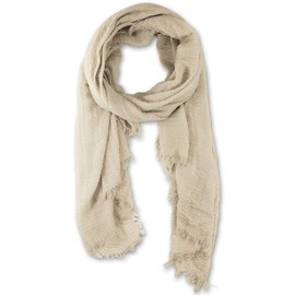 Fashionchimp® Women's Basic Scarf in Trendy Colours with Soft Fringed Hem - lightgrey