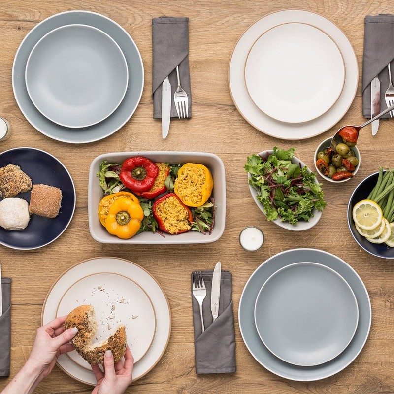 Mason Cash | Classic Collection 12-Piece Dinnerware Set - Green