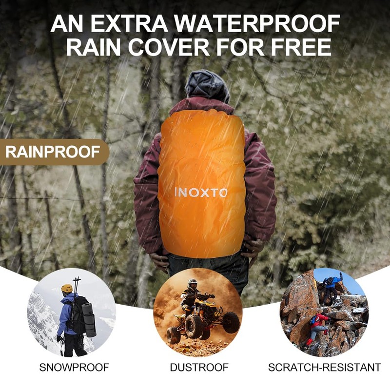 35L Hiking Backpack with 3Lwater bladder, INOXTO Camping Backpack with