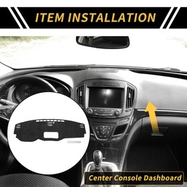 REPAIROCK Dash Cover for Toyota Tundra 2022-2024 Dash Board Mat Non-Slip Dash Cover Mat Pad Suede Center Console Dashboard Cover Pad Carpet Black