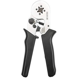 LUBAN Crimper Plier HSC8 6-4B, Self-adjustable Ratcheting Ferrule Crimping Pliers Tool for Wire End Sleeves Terminals Square Shape Compression, AWG23-10 (0.25-6 mm²)