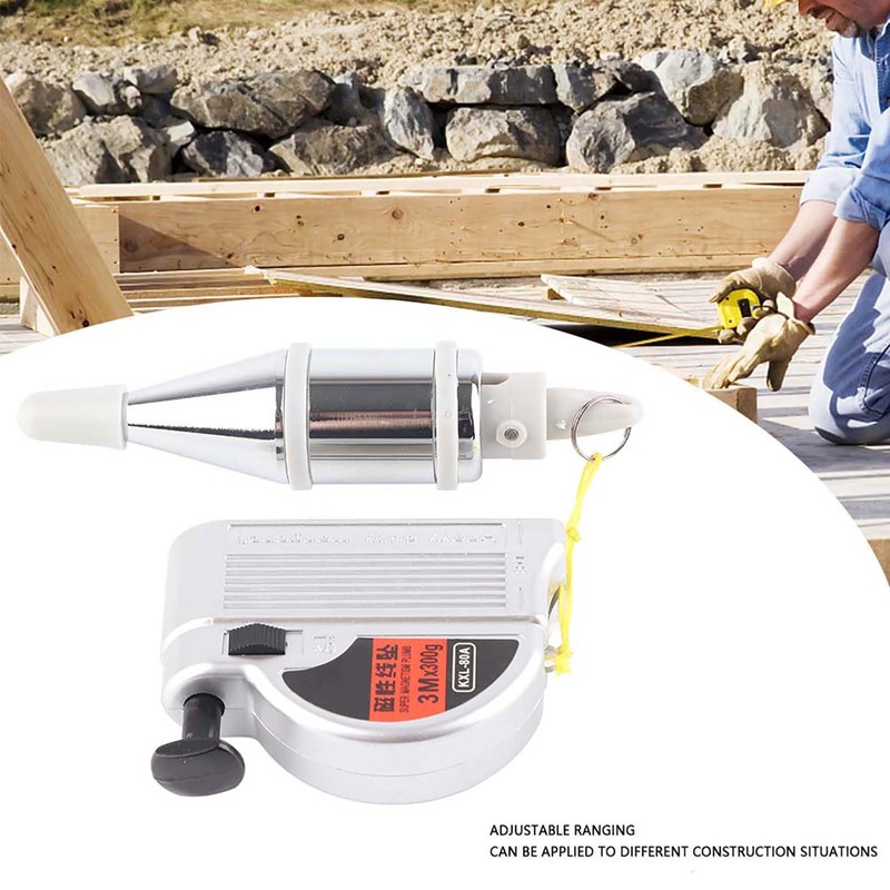Magnetic Plumb Bob, Automatic Hanging Wire Hammer,Plumb Bob Setter 3/6m