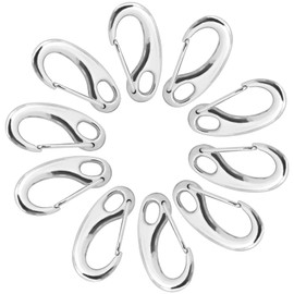 YnGia 10PCS 32MM Zinc Alloy Carabiner Clip Spring Snap Keyring Hook Rope Hook Clip Mini Carabiners Set for Keys Backpack Fishing Camping Outdoor