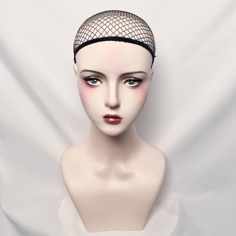 Akkerds Black Wig Net, Set of 4, Mesh, Bundle, Cosplay