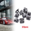 SEMINISMAR Car Bonnet Clip, 15 Pieces, Black PP (Polypropylene) Clip,