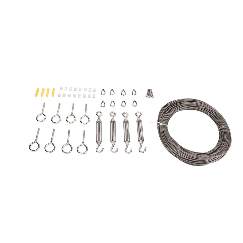 304 Stainless Steel Wire Rope Set with Hook Ring Screws