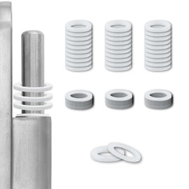 Ronoza Pack of 60 fitting rings room doors, washers, door hinge, plastic door hinge, room doors, 10 x 15 mm (thickness 1.2 mm, 30 pieces + thickness 0.5 mm, 30 pieces), mounting rings without abrasion