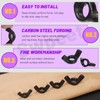 Swpeet 125Pcs Black High Strength Carbon Steel SAE Wing Nuts