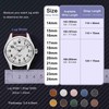 WOCCI 17mm Vintage Leather Watch Strap with Gold Buckle, Replacement