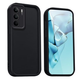 WBWONE Schutzhülle für Realme C75 4G - Premium Silikon Stoßfeste Hülle Handyhülle mit Elegantem Design und Rutschfestem Griff - Schwarz