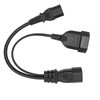IEC320 C14 to C13 and EU Power Cord Y Splitter