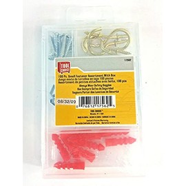 100 Piece Small Fastener Assortment & Organizer Box - 2 Pack