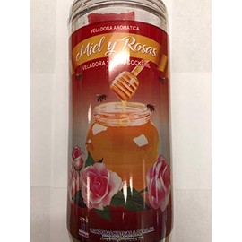 Honey and Roses 14 Day Prepared Scented Candle in Glass (Miel y Rosas)