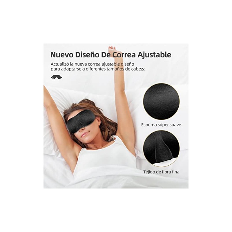 3 Piezas Antifaz para Dormir para Dormir de Lado, Antifaz