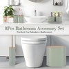 Bathroom Accessory Set,10 PCS LightGreen Bathroom Set with Trash Can,Toothbrush