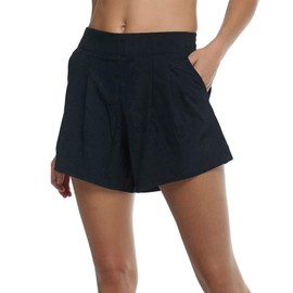 Body Glove Women's Standard Smoothies Laguna Solid 5" Inseam Vapor Boardshort, Black, Large