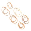 HUGE SWAN 6 Pairs Gold Hoop Earrings for Women, 14K