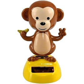 Cute Monkey Solar Power Dancing Monkey Figure for Car Dashboard Desktop Decor Auto Parts Solar Power Kits, Automobile Accessories, Auto Parts