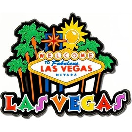 1 X Las Vegas Magnet - Rubber Sign, Las Vegas Magnets, Las Vegas Souvenirs