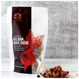 The Sugar Lab Belgian Rock Sugar – 2 Pounds - Natural REAL German Beet Sugar - Brown Rock Sugar - Teavana Style Tea Sugar - Perfect Sugar Cube or Amber Sugar Replacement - Natural Belgian Rock Sugar for Tea