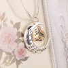 FLATAC MOM Crescent Heart Crystal Rhinestone Pendant Necklace