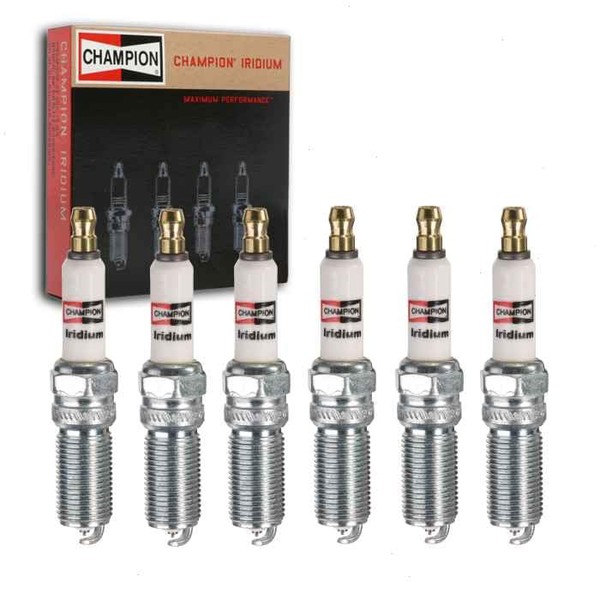 6 pc Champion Iridium Spark Plugs compatible with Lincoln Navigator