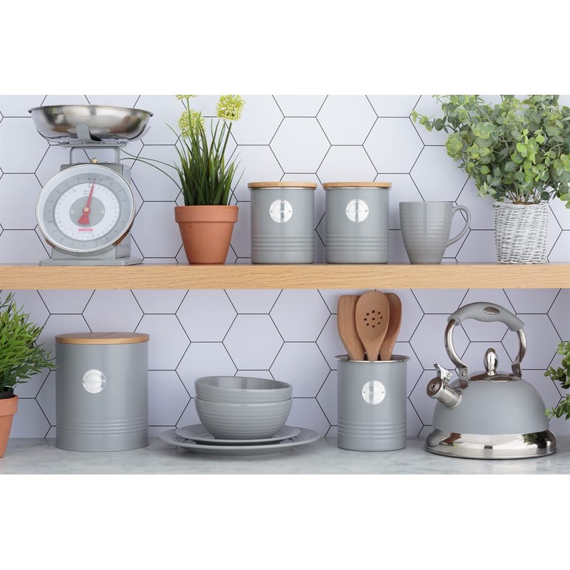 Typhoon Living Tea Storage Canister, Grey, 1400.731V, 1 Litre